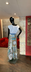 LONG BANDANA BLU SKIRT
